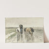 A Herdess with Cows on a Country Road in the Rain (1848 - 1888) by Anton Mauve