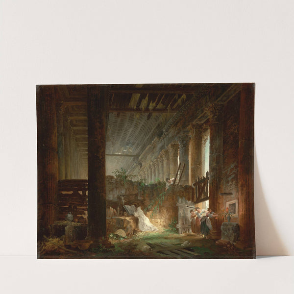 A Hermit Praying in the Ruins of a Roman Temple (about 1760) by Hubert Robert