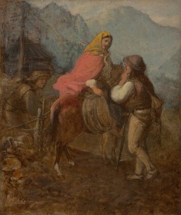 A Highlander Woman on Horseback