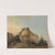 A hilly landscape with a large rock and a shepherd and shepherdess with their flock by Louis Gabriel Moreau