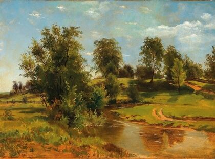 A Hilly Landscape with Creek (c. 1868-69)
