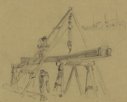 A hoist for ship building