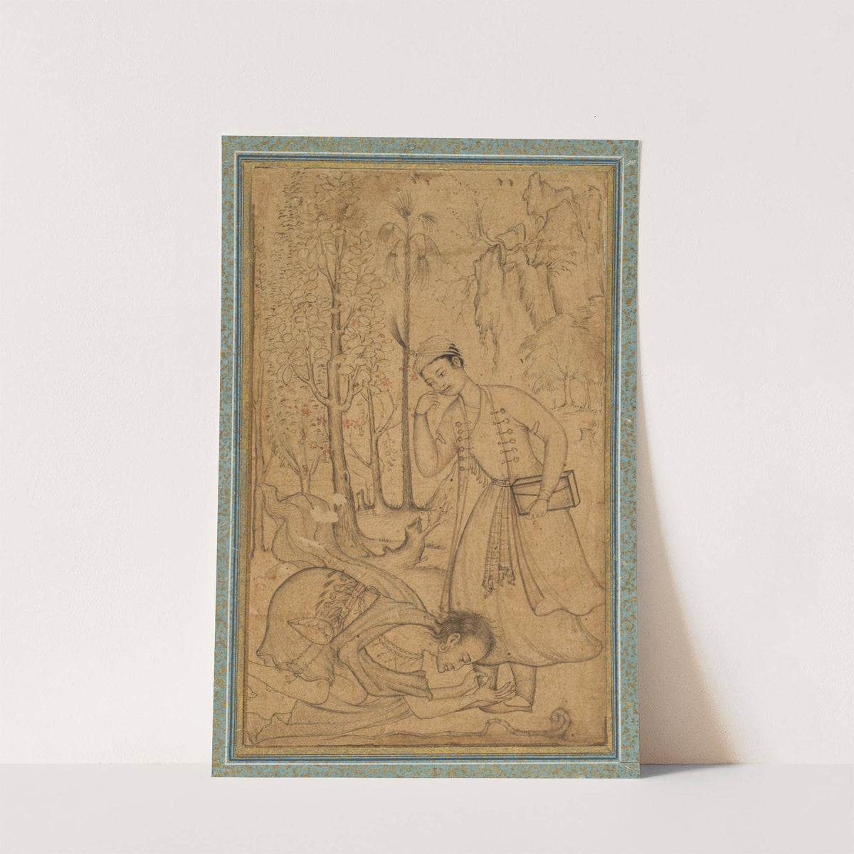 A holy man prostrating himself before a learned prince (c. 1585) by Basavana