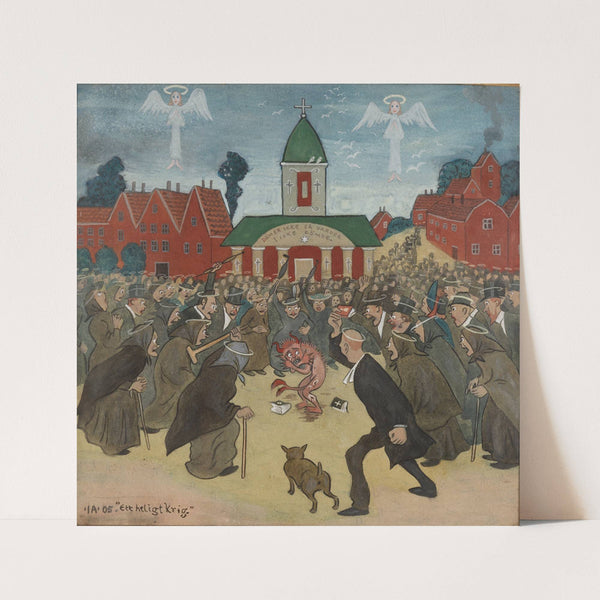 A Holy War (1905) by Ivar Arosenius