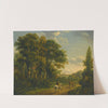 A Horseman And Figures On A Country Lane by Charles Towne