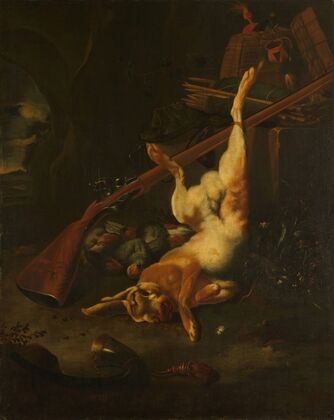 A Hunter’s Bag, with Dead Hare