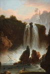 A Italian landscape with a cascade