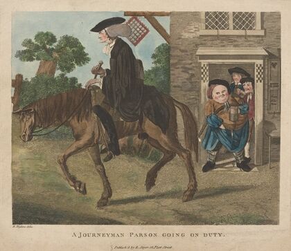 A journeyman parson going on duty. (1782)