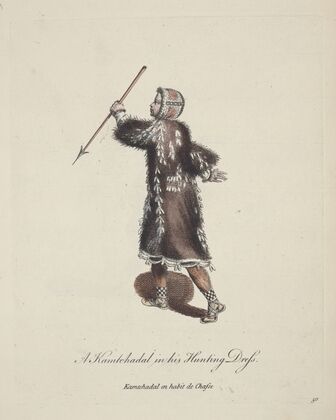 A Kamtchadal in his hunting dress. Kamtchadal en habit de chasse. (1757-1772)
