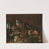 A kitchen interior with peasants carousing by Hendrik Martensz. Sorgh