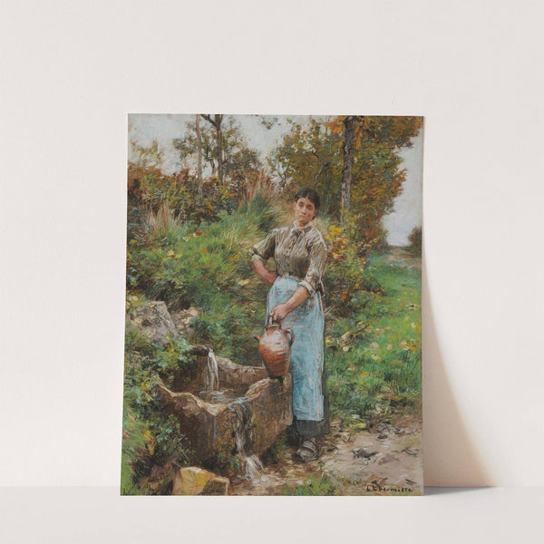 A la fontaine by Léon Augustin Lhermitte