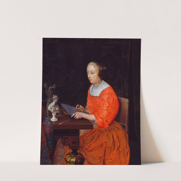 A Lady Drawing (c. 1665) by Eglon van der Neer