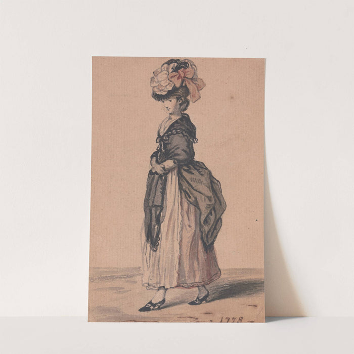 A Lady of Fashion with Black Shawl and Black Shoes by John Collet