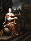 A Lady Playing the Harp