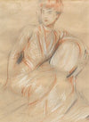 A lady seated on a chair