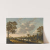 A Landscape With A Barge Being Towed Along A Canal (1683) by Pieter Bout