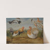 A Landscape With A Cockerel And A Turkey Squabbling, And Other Fowl (1663) by Jan Van Kessel The Elder