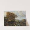 A landscape with a waterfall and hounds, by Vladimir Osipovich Sherwood
