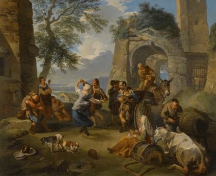 A Landscape With Peasants Dancing And Merrymaking — size preview