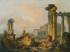 A Landscape With Shepherds And Shepherdesses Among Ancient Ruins, With The Statue Of Castor And Pollux And The Pantheon Beyond