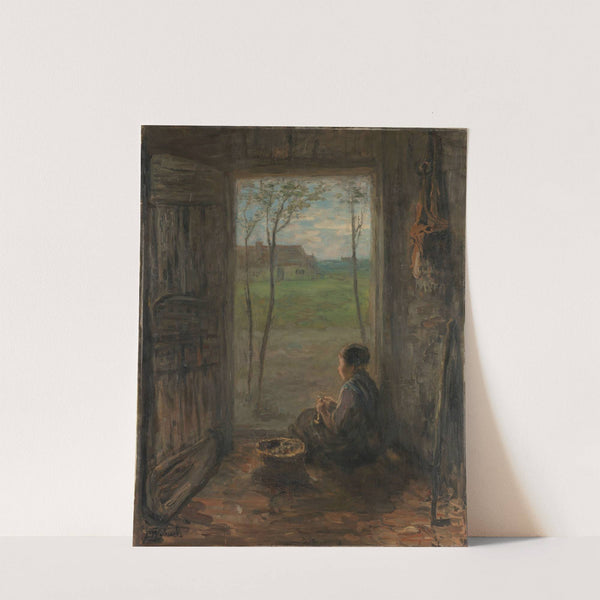 A Laren Scene by Jozef Israëls