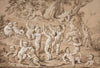 A Large Group of Putti Playing Contentedly by a Stream