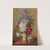 A Lavish Bouquet of Flowers with Peonies in a Vase with the Image of a Saint by Charles Philipard
