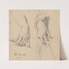 A Left Hand Holding a Staff and a Right Hand Holding a Glove and Riding Crop by Paul Friedrich Meyerheim
