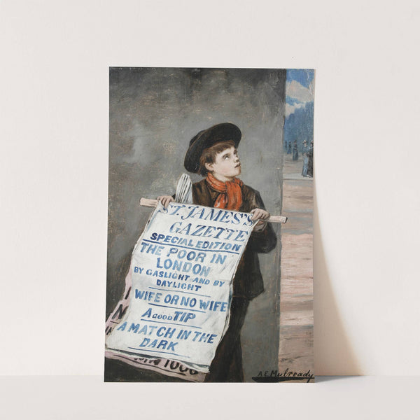 A London Newsboy by Augustus Edwin Mulready