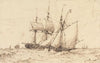 A Lugger Signaling a Passing Frigate