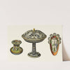 A Majolica Tazza designed by Julio Romano, a sauce-boat in Palissy-ware, a salt cellar in Henri-Deux ware by Henry Noel Humphreys