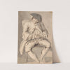 A Man Asleep with Hands Crossed in a Chair by Louis Philippe Boitard
