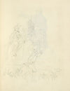 A man on horseback with a falcon, a man on foot, and four dogs