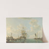 A Man O&#039;War Lying at Anchor by Johannes Christiaan Schotel