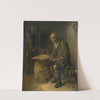 A man seated in an interior with a pipe by Abraham Diepraam