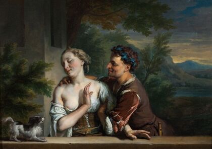 A Man Trying to embrace a Woman