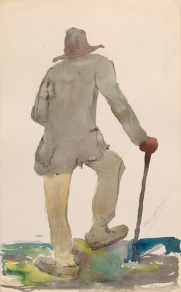 A Man with a Walking Stick