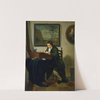 A Man Writing at his Desk by Jan Ekels the Younger