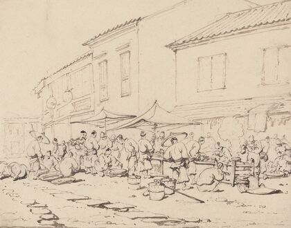A Market Place and Crowd