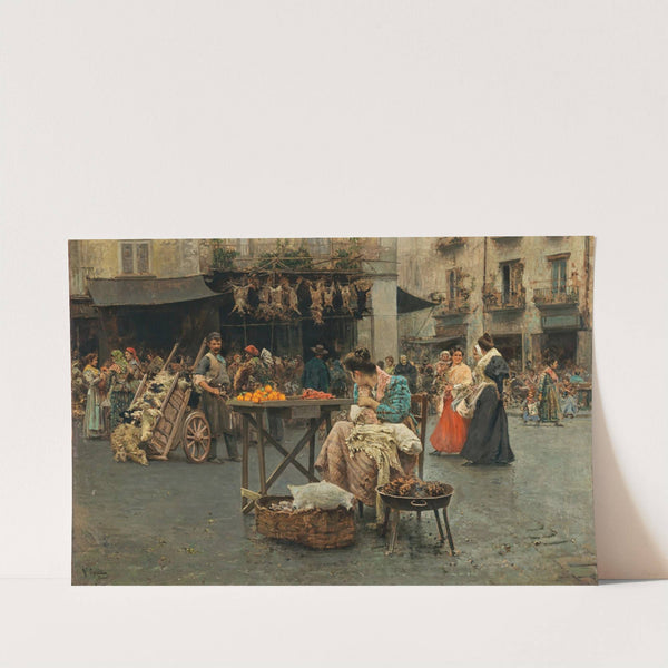A Market Scene in Naples by Vincenzo Caprile