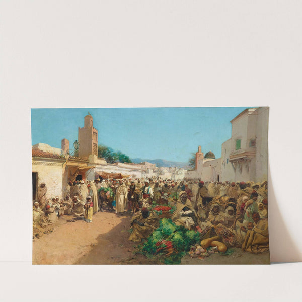 A Market Scene in Tlemcen, Algeria by Gustavo Simoni