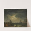 A Mediterranean Inlet By Moonlight (1748) by Claude-Joseph Vernet