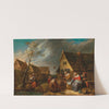A Merry Company Of Peasants In Front Of A Tavern by Gillis van Tilborgh