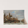 A merry company on a frozen river by Nicolaes Molenaer