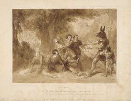 A midsummer night’s dream [act III, scene 1] Puck; ‘I’ll follow you. I’ll lead you about …’ — size preview