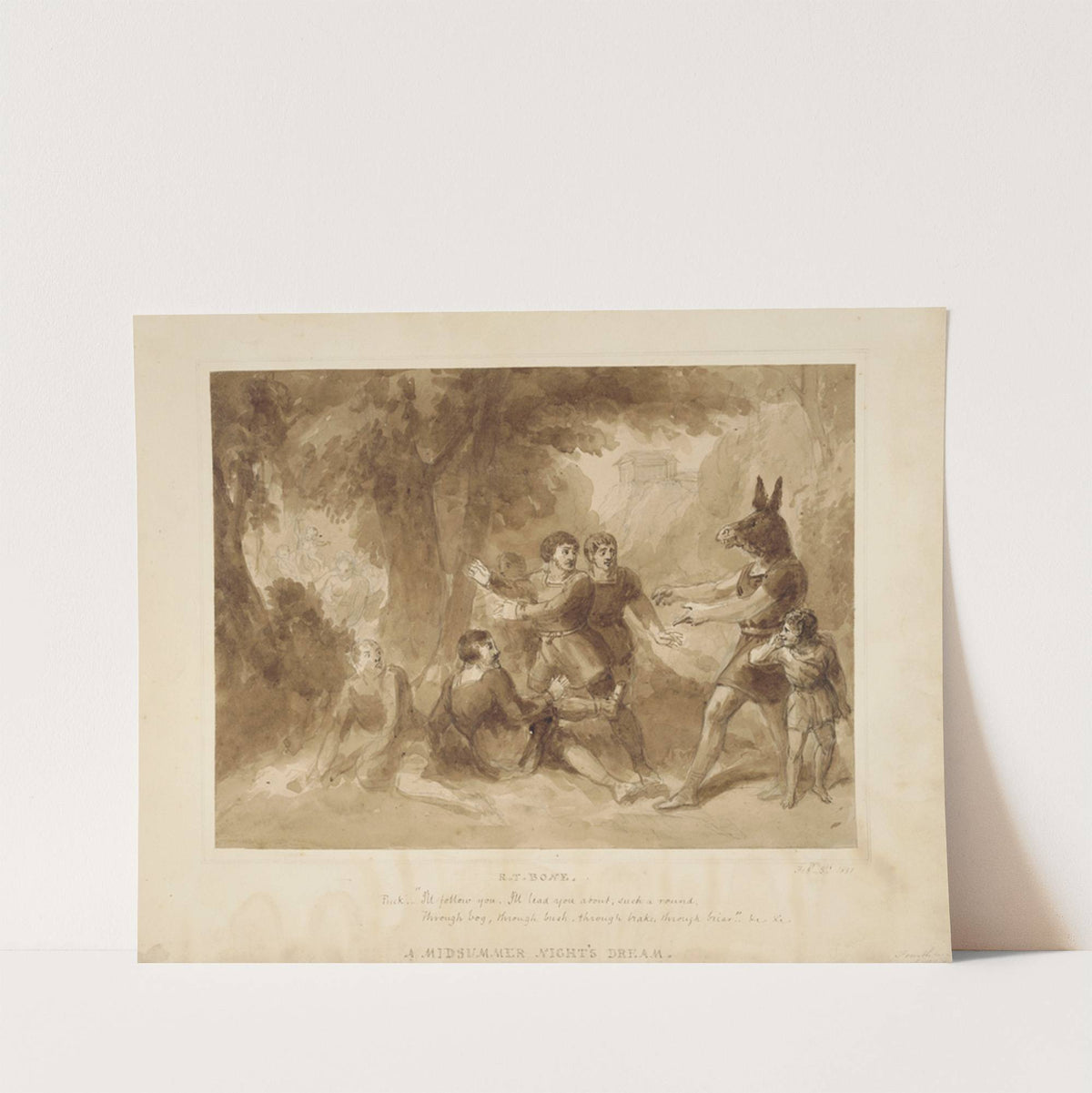 A midsummer night’s dream [act III, scene 1] Puck; ‘I’ll follow you. I’ll lead you about …’ by Robert Trewick Bone