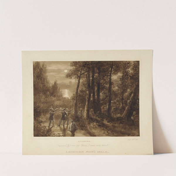 A midsummer night’s dream, Pyramus; ‘If I were fair, Thisbe …’ (1831) by Samuel John Stump