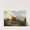 A Mill by a Mountain River, in the Background the Dachstein Massif by Josef Thoma