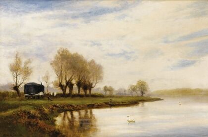 ‘A Misty Morning’, The Tow Path at Shepperton — size preview