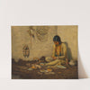A Moccasin Maker by Carl Moon